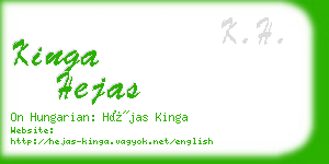 kinga hejas business card